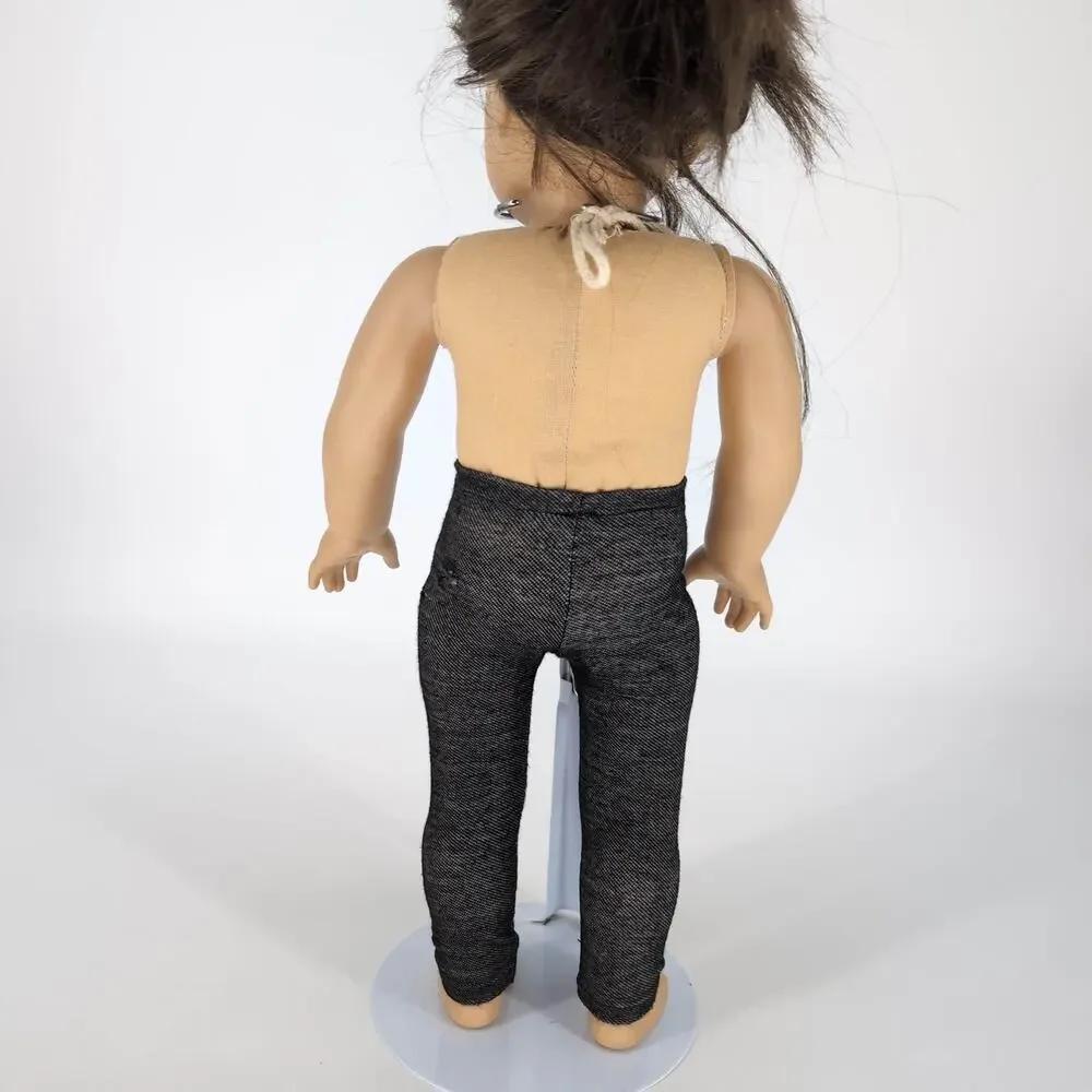 Unbranded Dark Gray Grey Almost Black Doll Full Length Leggings for 18